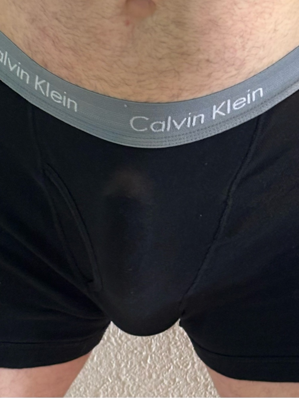 Calvin Klein Black Boxer Briefs with Gray Logo Waistband
